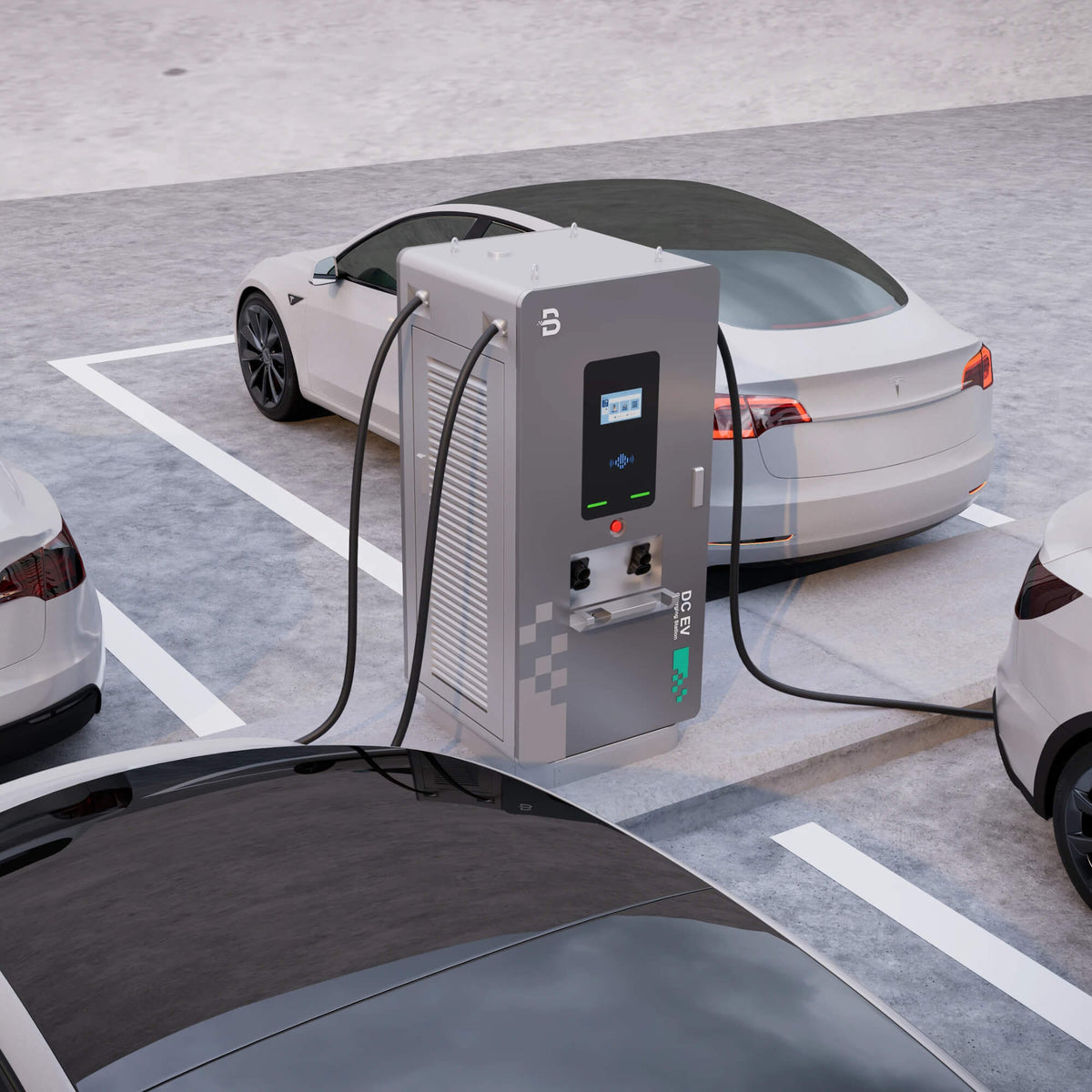 Stație de încărcare rapidă DC BENY BDC 120–480 kW, 4 conectori